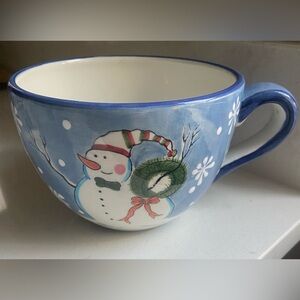 Hand painted Pacific Rim Snowman Mug